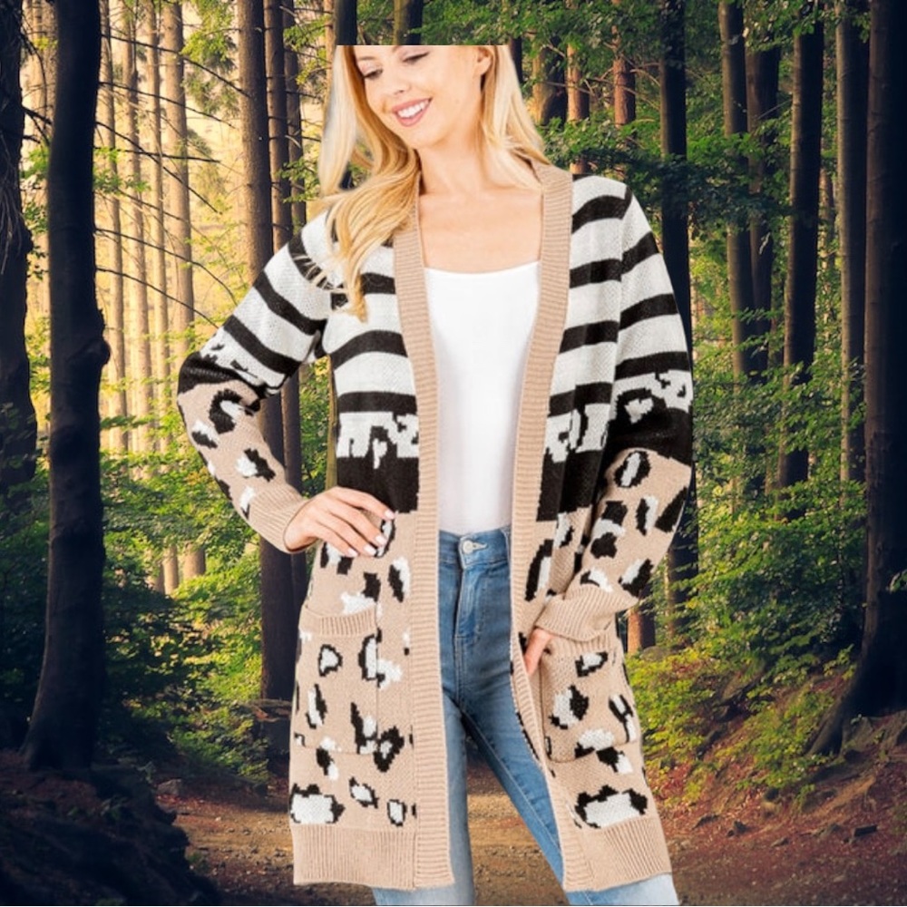 New boutique heimish brand open sweater